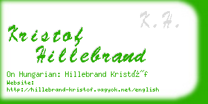 kristof hillebrand business card